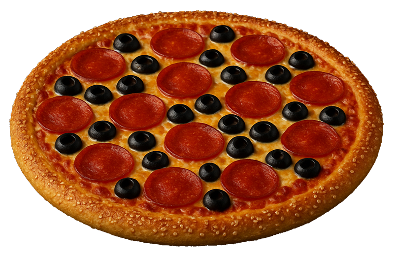 Pizza Pepperoni aceitunas negras